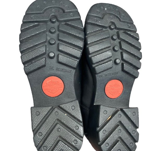 HARLEY DAVIDSON VTG 90s Y2K Chunky Heeled Black Bootie Women’s Size 5.5 - Picture 11 of 14